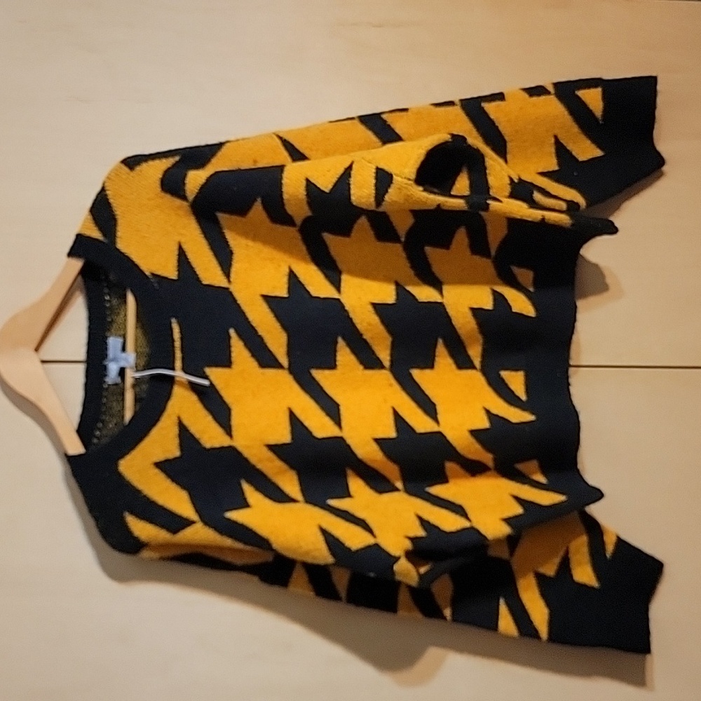 ASOS Mustard Yellow & Black Sweater - NWT / 10